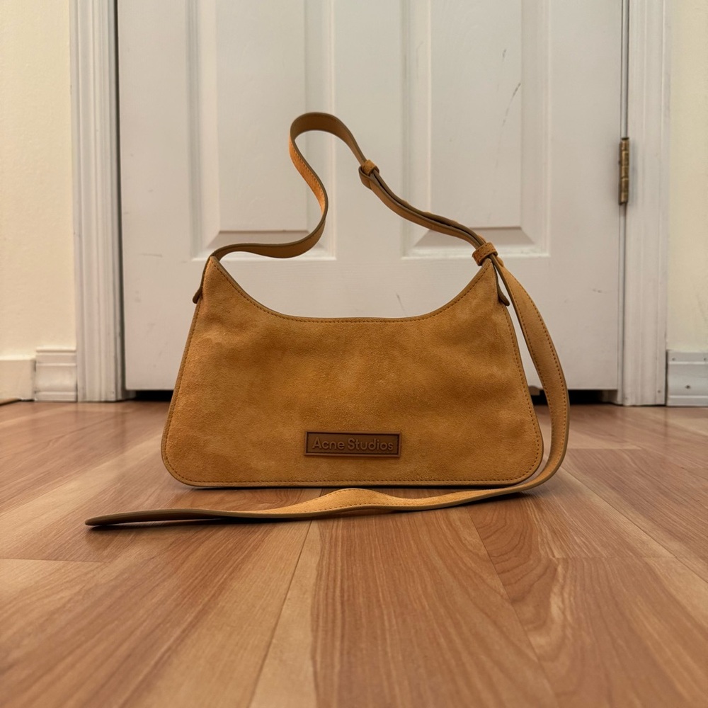 Acne Studios brown suede shoulder bag - Platt Mini